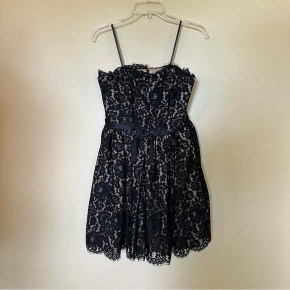 NWT Neiman Marcus Target Robert Rodriguez black lace strapless dress Sz 6 - Picture 6 of 11